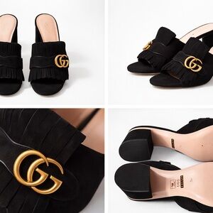 Gucci Marmont
Double G Logo Suede Slides
Women's Size 41/10-10.5 euc worn once!
